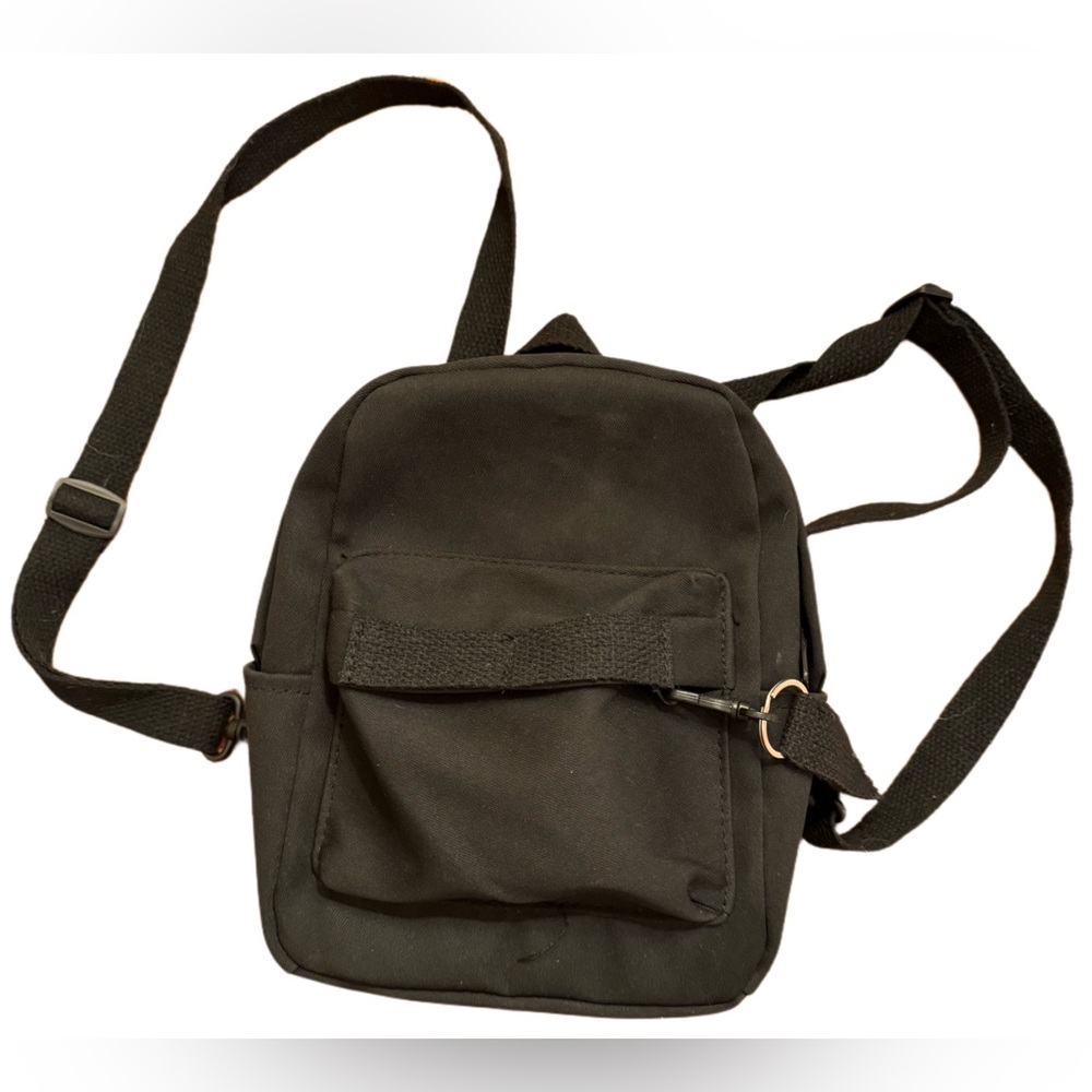 SHEIN black mini backpack, adjustable straps